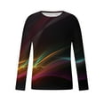 thumbnail image 4 of Blczomt Compression Shirts for Men Long Sleeve Blue Graphic Crew Neck T Shirt L, 4 of 5