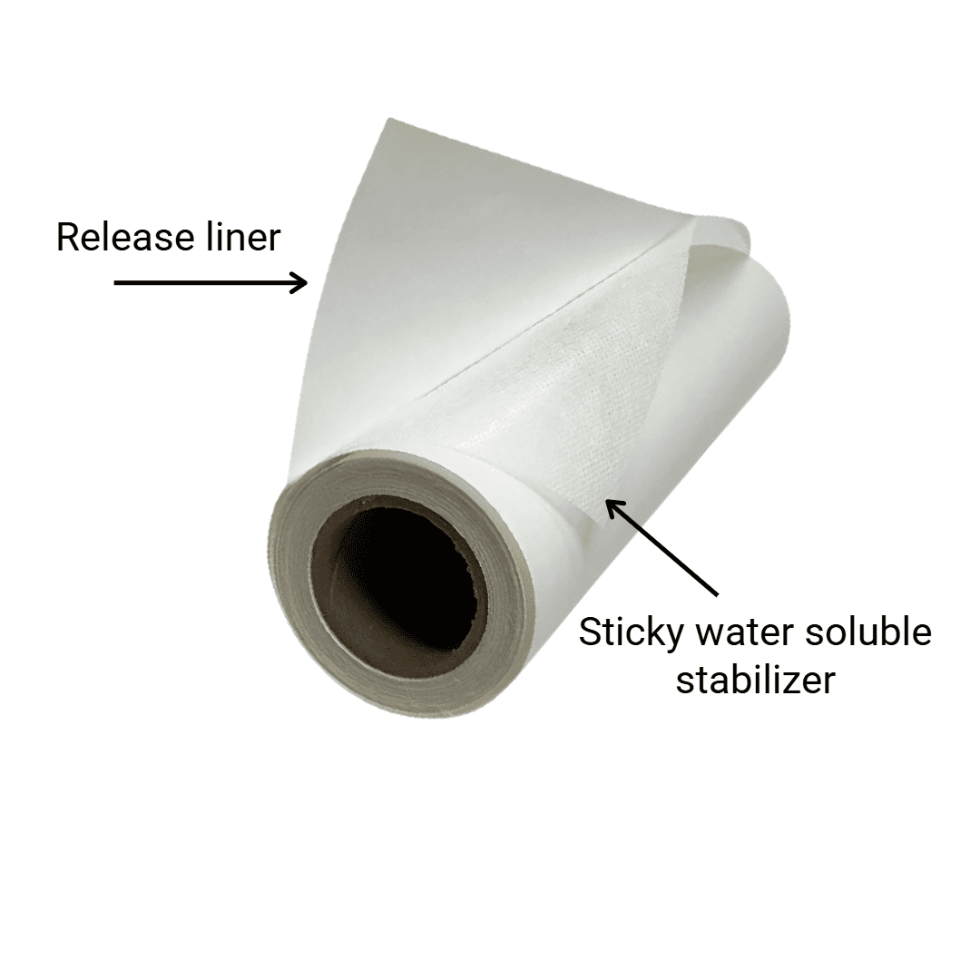 H.B.I. 12 Inch Sticky Back Water Soluble Fabric Stabilizers, 5 Yard By the Bolt