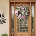 thumbnail image 4 of ShinYu Corona de Flores Simuladas para Dintel de Puerta, Decoración de Rosas, Flores Falsas para Bodas y Festividades., 4 of 7