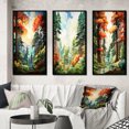 thumbnail image 1 of Designart "Tree Redwood Shimmering Heights II" Landscape & Nature Framed Wall Art Set Of 3 - Green Tree Redwood Frame Gallery Set For Office Decor, 1 of 6