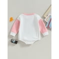 thumbnail image 2 of ZAXARRA Baby Romper, Long Sleeve Crew Neck Letters Print Fall Bodysuit Clothes for Girls Boys, 2 of 6