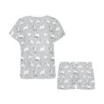 thumbnail image 3 of Conjunto de pijama corto para mujer con estampado de Scottish Terriers LKS3011, 3 of 4