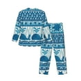 thumbnail image 2 of Kll Sea Underwater Animals Sleepwear Mens Flannel Pajamas,Long Cotton Pj Set, 2 of 9