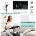 thumbnail image 6 of Costway Set of 2 Height Adjustable Standing Desk Mobile Podium w/Tilt Top & Door Cabinet, 6 of 11