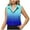 Blue, variant on TAGOLD Summer Casual Tops,Plus Size T-shirt Blouse for Womens, Women's V-neck Sleeveless Printed Casual Sleeveless Button Up Work Shirt