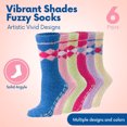thumbnail image 3 of Debra Weitzner Fuzzy Socks for Women Non-Slip Warm and Cozy Winter Socks, Fleece Plush Slipper Socks - 6 Pairs, 3 of 7