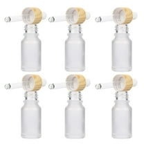 FRCOLOR 6Pcs 10ML Essential Oil Bottles Frosted Dropper Bottles Glass Storage Bottle