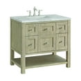 thumbnail image 6 of James Martin Vanities 36" Single Vanity, Whitewashed Oak w/ 3 CM Victorian Silver Quartz Top, 6 of 12