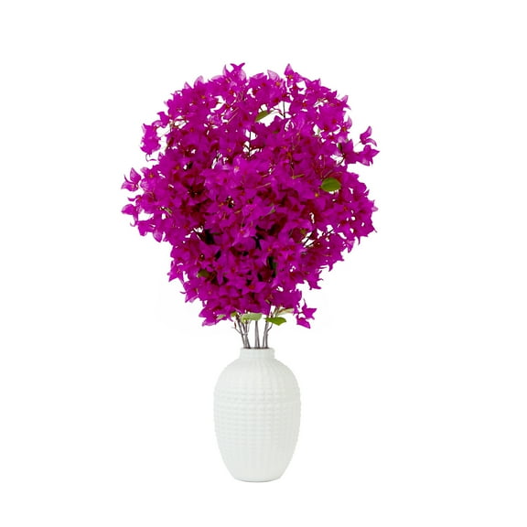 Nearly Natural 40in. Artificial Purple Bougainvillea Arrangement with Vase, Pink