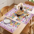 thumbnail image 5 of Happy Easter Placemats Set of 8, Spring Floral Eggs Butterfly Rabbits Purple Background Non-Slip Place Mats Washable Table Mats for Kitchen Dining Table Decorations Indoor/Outdoor, 5 of 9