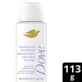 thumbnail image 1 of sans aluminium en vaporisateur sec rafraîchissant, Dove Déodorant corporel entier parfum noix de coco et vanille 72 heures de protection anti-odeurs 113 g, 1 of 8
