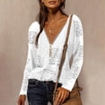 thumbnail image 2 of Blusa informal con estampado de cuello en V y manga larga con cremallera a la moda para mujer Pompotops  gfhjh11447, 2 of 5