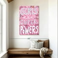 thumbnail image 2 of Elephant Stock Girls Have Super Powers Wall Art - Vertical Canvas Wall Art - Kids Room Wall Decor - Inspirational And Typography Canvas - Pink And White Decor - 30" x 45", 2 of 8