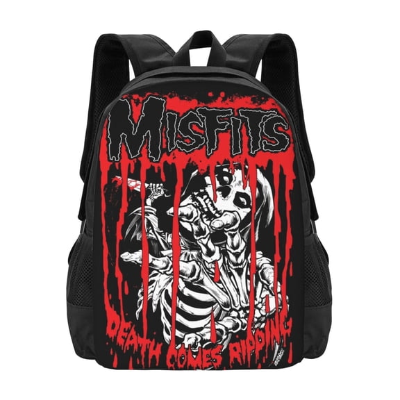 Misfits Backpack Fashion Travel Backpack Laptop Backpack Simple And Large Capacity Backpack 16.5 Inch