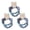 Blue, variant on 6Pcs Hair Ties Soft Woolen Woven Elastic Hair Bands Braided Design Ponytail Bun Hair Ropes with Pom Poms Hair Accessories