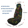 thumbnail image 4 of Honeii Color Summer Print Car Seat Covers 2 Pieces, Full Set Universal Seat Covers for Cars, Waterproof Auto Seat Protectors, 4 of 7