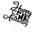 thumbnail image 3 of Adorno para tartas KELTORA Black Glitter, feliz 50 aniversario, 3 of 9