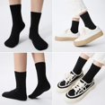 thumbnail image 2 of Women's Thin Cotton Crew Socks - Soft Above Ankle Bootie Casual Dress Socks 6-Pairs, 2 of 6