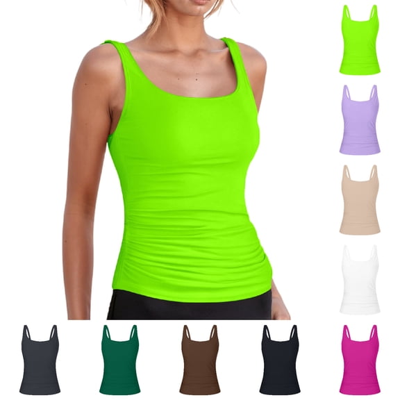 Womens Tankini Tops V Neck Triangle Swim Bathing Suit Athletic Swimwear Swim Top Only