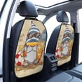 thumbnail image 3 of Kdxio Hello Summer Cute Gnome Print 2 Pack Car Kick Mat Seat Cover Back Protector Mat with Pockets for Organizer Backseat Protector and Storage Anti Kick Pad for Vehicles, 3 of 9