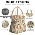 thumbnail image 3 of Pioneer Flower Drawstring Lunch Bag Women - Drawstring Lunch Bag Insulated for Work Office - Stain-Resistant Large Lunchbags for Women with Multi-Pockets, 3 of 6