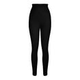 thumbnail image 3 of Lovskoo Leggings for Women Quick Drying Solid Color Summer High Waist and Tight Fitness Pocket Yoga Pants Black, 3 of 7