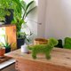 thumbnail image 5 of Adornos decorativos de animales para el hogar Simulación de flocado Topiario verde de perro orinando Decoración animal, 5 of 8