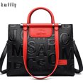 thumbnail image 2 of Bolso de mano de diseño de lujo para mujer, bolso de hombro de piel sintética de alta calidad a juego con colores, bolsos de mensajero de viaje con asa superior de gran capacidad, 2 of 5