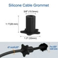 thumbnail image 2 of 4Pcs Cable Grommet for 5/8 Inch Wall Hole, Silicone Cable Routing Kit Wall Cable Pass Through Accessories(Black), 2 of 6