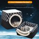 thumbnail image 3 of Cama para gatos con calentamiento automático Cueva 2 en 1 Cojín plegable para perros Cama suave, 3 of 8