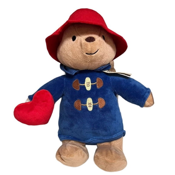 Paddington English Bear LOVE HEART Plush Stuffed Animal Doll Soft 12" New
