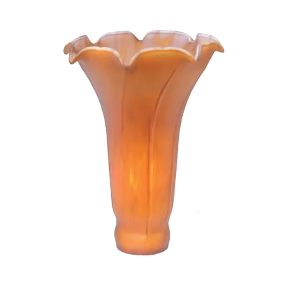 4.5""Wx6""H Amber Pond Lily Shade