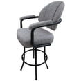 thumbnail image 2 of Tobias Designs 26" Swivel Counter Stool in Mojave Gray Fabric on Black, 2 of 3