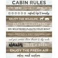 thumbnail image 2 of Carpentieri, Natalie 26x32 White Modern Wood Framed Museum Art Print Titled - Cabin Rules, 2 of 4