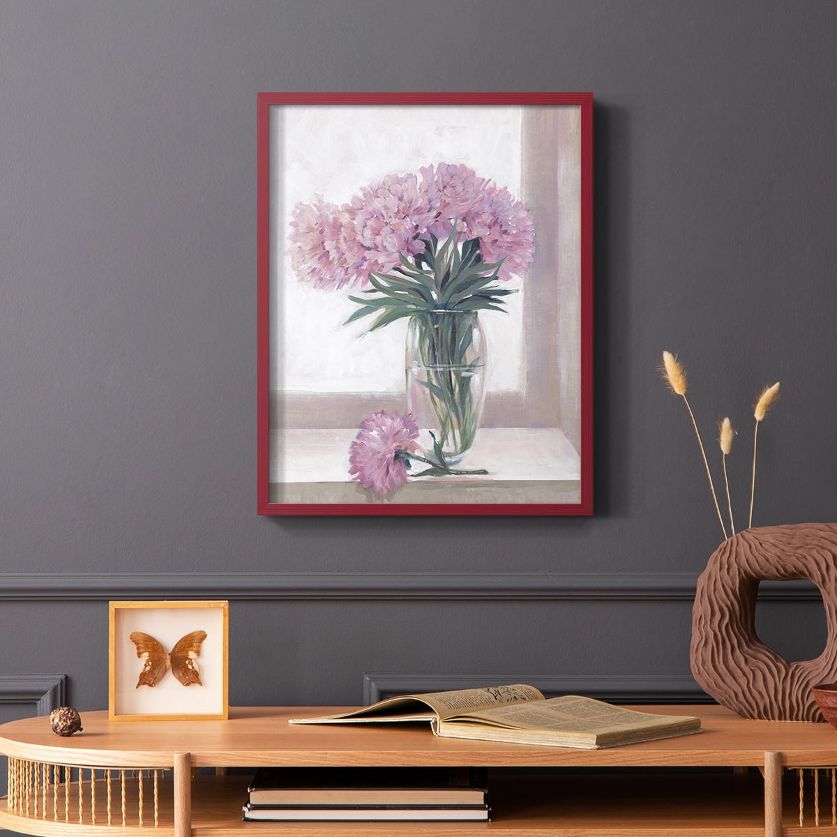 Windowsill Floral I Framed Print - Solid Wood in Single Picture Frame Solid Wood 2 Framed Print