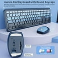thumbnail image 4 of Wireless Keyboard and Mouse Combo, Full-Size Retro Typewriter Keyboard with Round Keycaps, Ergonomic Design for Windows PC, 4 of 4