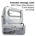 thumbnail image 6 of Hamilton Beach Professional 5-Speed Electric Hand Mixer with Easy Clean Beaters, 5 Attachments & Case, Mixer for Kitchen, Silver, 6 of 8