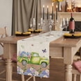 thumbnail image 2 of Table Runners 72 Inches Long Dress Scarves, Blue Purple Floral Farmhouse Kitchen Table Runner, Coffee Tablerunners, Spring Vintage Hydrangea Flower Truck 18x72 Inch, 2 of 9