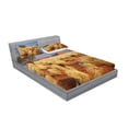 thumbnail image 2 of Ambesonne Landscape Fitted Sheet & Pillow Sham Set, South Africa Desert, Full, Sky Blue and Marigold, 2 of 2