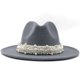 thumbnail image 1 of ¡Rebajas! Sombreros vaqueros Fdelink. Sombrero de copa para mujer, estilo británico, elegante sombrero de jazz con aro de perla y sombrero de copa, sombrero de ala ancha, sombrero de lana para mujer,, 1 of 2