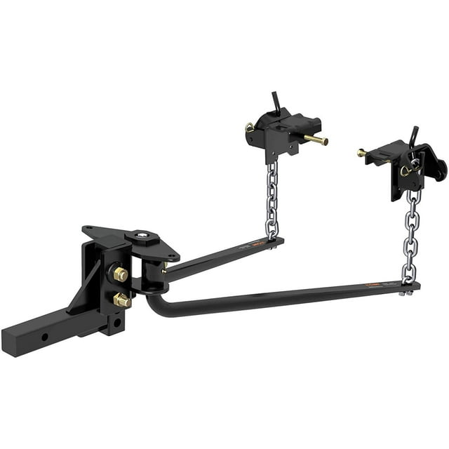 CURT 17051 Round Bar Weight Distribution Hitch w/ Integrated Lubrication, Black
