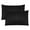 Black, variant on PiccoCasa 2 Pcs Microfiber Pillowcases, Orange Zipper Closure