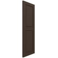 thumbnail image 3 of Ekena Millwork 18"W x 48"H True Fit PVC Two Equal Raised Panel Shutters, Raisin Brown (Per Pair - Hardware Not Included), 3 of 10
