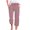Pink, variant on Capris Pants for Women Casual Stripe Elastic Drawstring Wide Leg Capris Pants with Pockets Summer Pants for Women,L,White