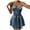 Light Blue, variant on Ashirexll Midi Dresses for Women, Flowy Dresses for Women, Fashion Spring Summer V-Neck Solid Color Sling Pleated Hem Dress