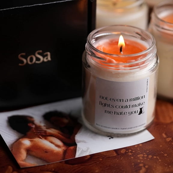Not even a million fights could make me hate you - Highly Scented Candles Gift Set | Candles For Home Decor | Candle Gift For Girlfriend | Gift For Boyfriend,Husband,Wife | Candles For Gifting