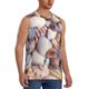 thumbnail image 2 of Fotbe Sea Shells Men's Camiseta sin Mangas Estampada para Hombres, Playera Casual para Gimnasio, Entrenamiento, Playa-Large, 2 of 7