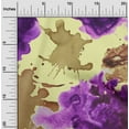 thumbnail image 2 of oneOone Viscose Chiffon Light Yellow Fabric Abstract Watercolor Craft Projects Decor Fabric Printed By The Yard 42 Inch Wide, 2 of 4
