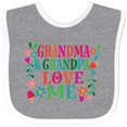 thumbnail image 3 of Inktastic Grandma Grandpa Love Me Girls Girls Baby Bib, 3 of 4