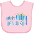 thumbnail image 3 of Inktastic Happy Hanukkah with Candles Boys or Girls Baby Bib, 3 of 4
